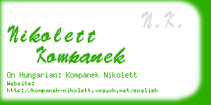 nikolett kompanek business card